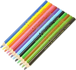 Adel ALCK-510110 Jumbo Triangle Color Crayons Pencils 12-Pieces