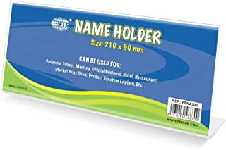 FIS FSNA320 1 Sided Table Name Holders, 210 x 90 mm Size