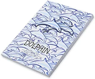 FIS Pack Of 5 Soft Cover Notebook, 96 Sheets A5 Dolphin Design 2 -FSNBSCA596-DOL2