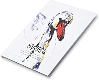 FIS Pack Of 5 Hard Cover Notebook, 96 Sheets A5 Swan Design 2 -FSNBHCA596-SWA2