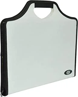FIS FSPG1320 13 Pockets Expanding Files with Handle, White/Black