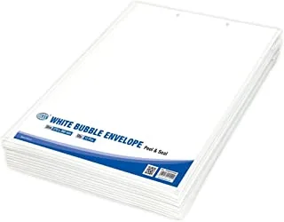 FIS White Bubble Envelopes, Peel and Seal, Pack 12 Pieces, 270X360 mm Size - FSAEW270360