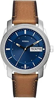 Fossil Men's Machine Three-Hand Date, Stainless Steel Watch with a 42mm case size, strap