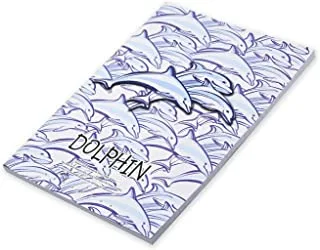 FIS Pack Of 5 Soft Cover Notebook, 96 Sheets A4 Dolphin Design 2 -FSNBSCA496-DOL2