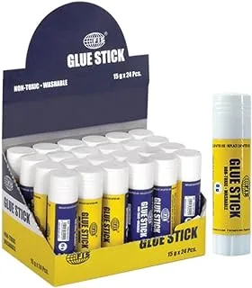 FIS White Glue Sticks 24-Pieces, 8 g