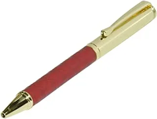 Fis fspngpumrd3 gold pens with embossed italian pu wrapper and gift box, maroon