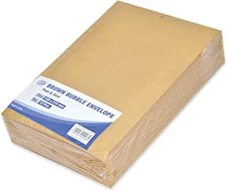 FIS Brown Bubble Envelopes, Peel and Seal, Pack 12 Pieces, 120x215 mm Size - FSAE120215N