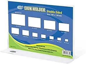 Fis fsna195x138 horizontal double sided oblong sign holder, 195 mm x 138 mm size