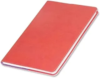 FIS Fsnba5mr 96 Sheets Single Ruled Italian PU Cover Executive Soft Cover Notebook with Gift Box, A5 Size, Maroon