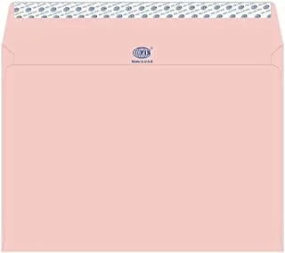 FIS FSEE1042PPIB25 100GSM Peel and Seal Executive Laid Paper Envelopes 25-Pieces, 229 mm x 324 mm Size, Pink