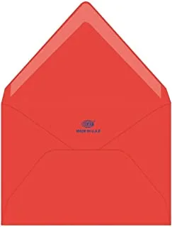 FIS FSEC8024GBRE50 80 GSM Glued Envelopes 50-Piece Set, 136 mm x 204 mm Size, Neon Red