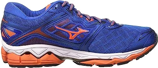 Mizuno J1GC170203 Wave Sky Running Shoes for Men, Size UKM8.5, Peacoat/Silver/Safety Yellow