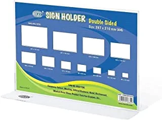 FIS FSNA297X210 Horizontal Double Sided Oblong Sign Holder, 297 mm x 210 mm Size