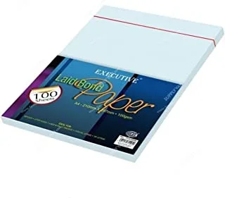 FIS FSPA100OBL 100Gsm 100 Sheets Executive Laid Bond Paper, A4 Size, Ocean Blue