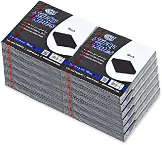 FISSticky Note Pad, 3X3 inches, Pack of 12, Black, 100 Sheets -FSPO33BK