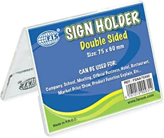 FIS FSNA75X60 Double Sided Oblong A-Shape Sign Holders, 75 mm x 60 mm Size