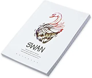 FIS Pack Of 5 Soft Cover Notebook, 96 Sheets A5 Swan Design 4 -FSNBSCA596-SWA4