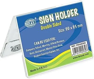 FIS FSNA90X65 Double Sided Oblong A-Shape Sign Holders, 90 mm x 65 mm Size