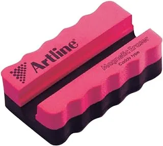 Artline Caddy Type Magnetic White Board Eraser, Red
