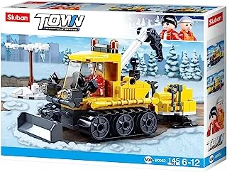 Sluban Town Series - Snow Removal Vehicle Building Blocks 145 PCS with Mini Figurese - For Age 6+ Years Old