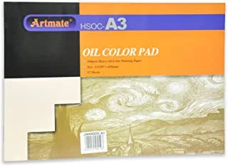 Artmate Jiskhsoc-a3 Oil Color Pads 12 Sheets, A3 Size