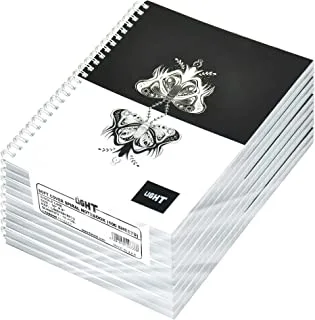 دفتر ملاحظات بسطر واحد مكون من 100 ورقة لولبية ناعمة من FIS LINB1081803S - 10 قطع ، مقاس 10 بوصات × 8 بوصات