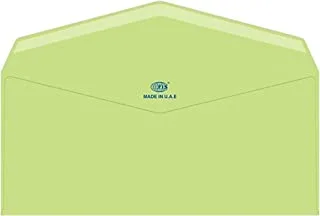 FIS FSEE1028GGRB25 100 GSM Executive Laid Paper Glued Envelope Set 25-Pieces, 4-Inch x 9-Inch Size, Green