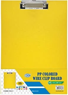 FIS Colored Polypropylene Single Clip Board with Wire Clip, A4 Size, Violet