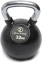 Delta Fitness Rubber Kettlebell Bell Dumbles, 32 Kg Each