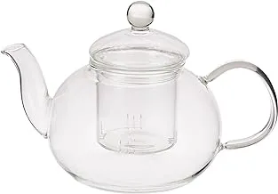 إبريق شاي زجاجي شفاف مصنوع يدويًا سعة 600 مل من Rgl، إبريق شاي 600، Tps600