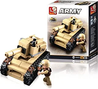 Sluban Army Series - Tank Building Blocks 158 PCS with Mini Figure - For Age 6+ Years Old