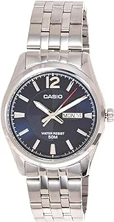 Casio Analog Metal Watch for Men MTP-1335D-2AVDF, Stainless Steel