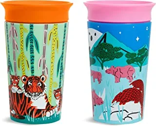 Munchkin - Miracle 360° Wildlove Sippy Cup 2pk 9oz -Rhino/Tiger
