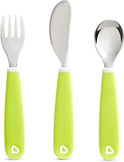 Munchkin - Splash Fork Knife Spoon 3pk -Green