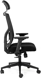 كرسي شبكي ليدرز موديل نايس قماش أسود - Leaders 400 Nice Mesh Desk Chair Chair، أسود
