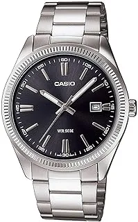 Casio Men's Black Dial Stainless Steel Band Watch [MTP-1302D-1A1VDF]