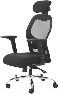 كرسي شبكي ليدرز موديل ماكس قماش أسود - كرسي مكتب مكتب ليدرز 300 ماكس شبكي، أسود