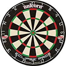 Unicorn Eclipse Pro 2 Bristle Dart Board with Professional Sisal and High Definition Spider, Professional Dart Board for Adults, Ultra-Slim Wire and Staple Free Construction