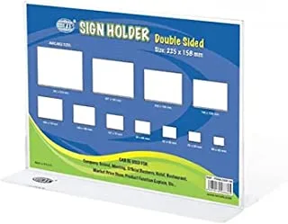 FIS FSNA225X158 Horizontal Double Sided Oblong Sign Holder, 225 mm x 158 mm Size