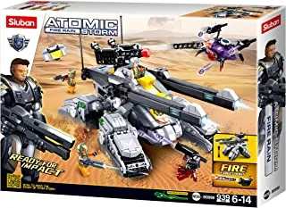 Sluban Atomic Storm Series - Artillery Building Blocks With 4 Mini Figurs For Age 6+ Years Old -939Pcs Multicolored