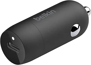 Belkin BoostCharge 30W Fast Car Charger, Compact Design with USB-C Power Delivery Port, USB Car Charger with Universal Compatibility for iPhone 15, 14, Samsung Galaxy S24, Note, Pixel and More - Black