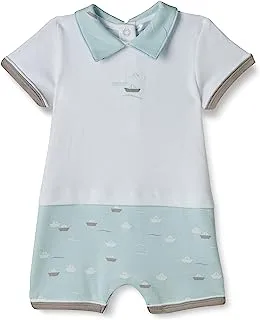 MOON 100% Cotton Romper With Collar