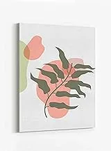 LOWHA Abstract Plant Framed Canvas Wall Art for Home, Bedroom, Office, Living Room 60x80cm