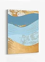 LOWHA Gold Abstract Earth Framed Canvas Wall Art for Home, Bedroom, Office, Living Room 60x80cm