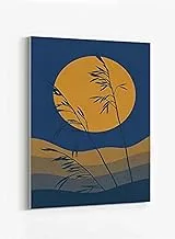 LOWHA Abstract Moon Framed Canvas Wall Art for Home, Bedroom, Office, Living Room 40x60cm