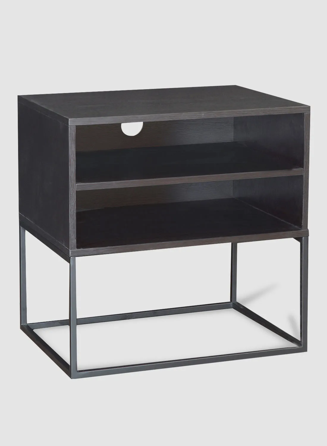 Switch Bedside Table - Size 600 X 450 X 600 Wood Black Nightstand Comdina - Bedroom Furniture