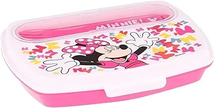 Stor Minnie So Edgy Bows Funny Sandwich Box With Cutlery