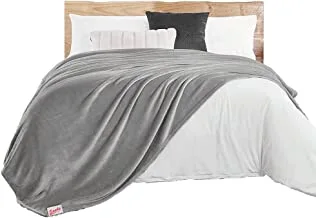 Sandy Super Soft Flannel Blanket/Throw, Warm Soft & Cozy Perfect for Sofa & Bed Decorating and Layering for All Seasons, (Twin/Single Size 170 X 240 cm - Light Grey)