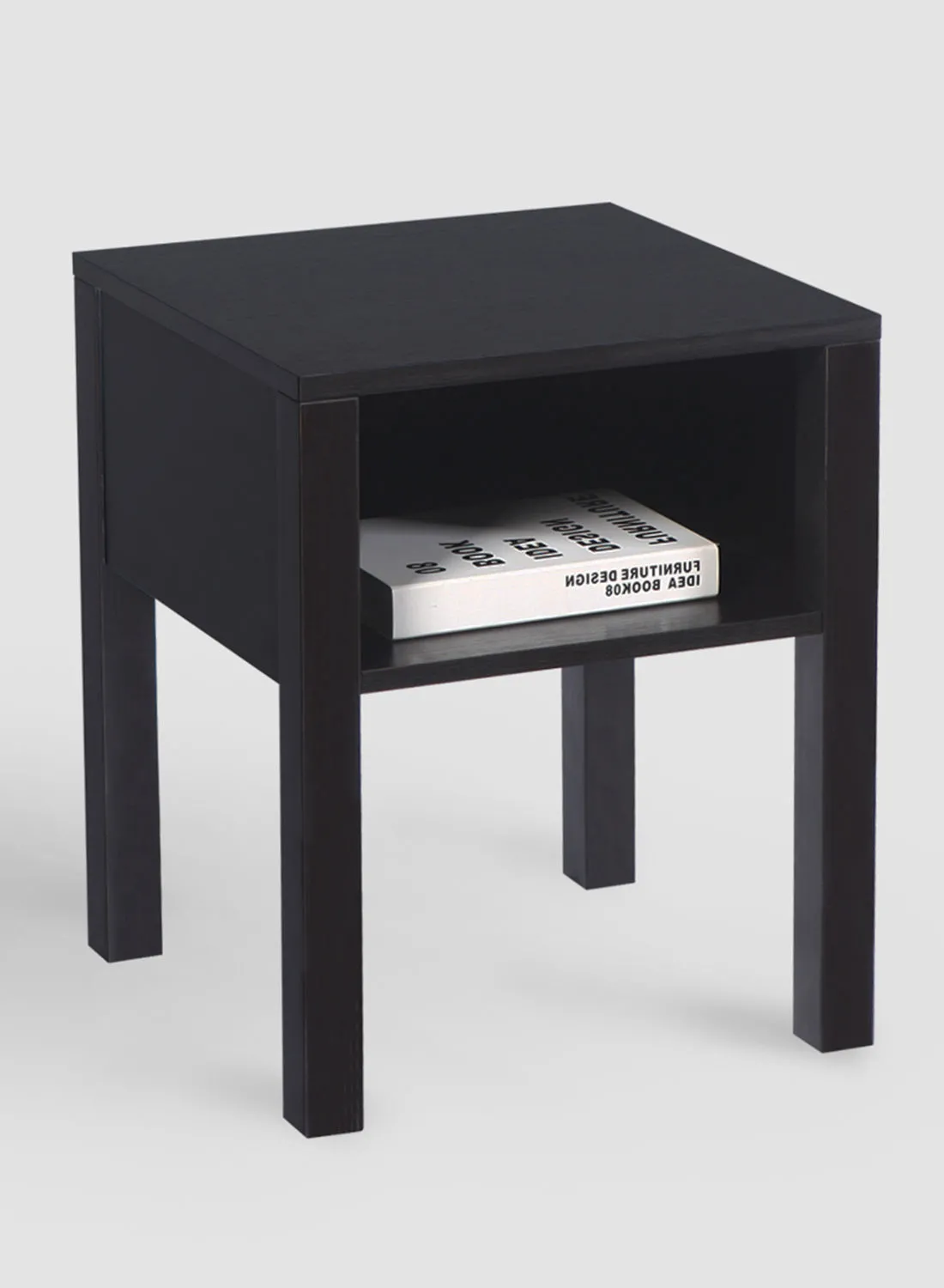 Switch Bedside Table - Size 450 X 450 X 550 Wood Black Nightstand Comdina - Bedroom Furniture