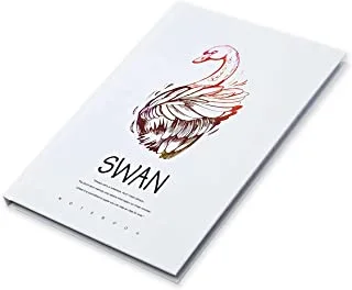 FIS Pack Of 5 Hard Cover Notebook, 96 Sheets A5 Swan Design 4 -FSNBHCA596-SWA4